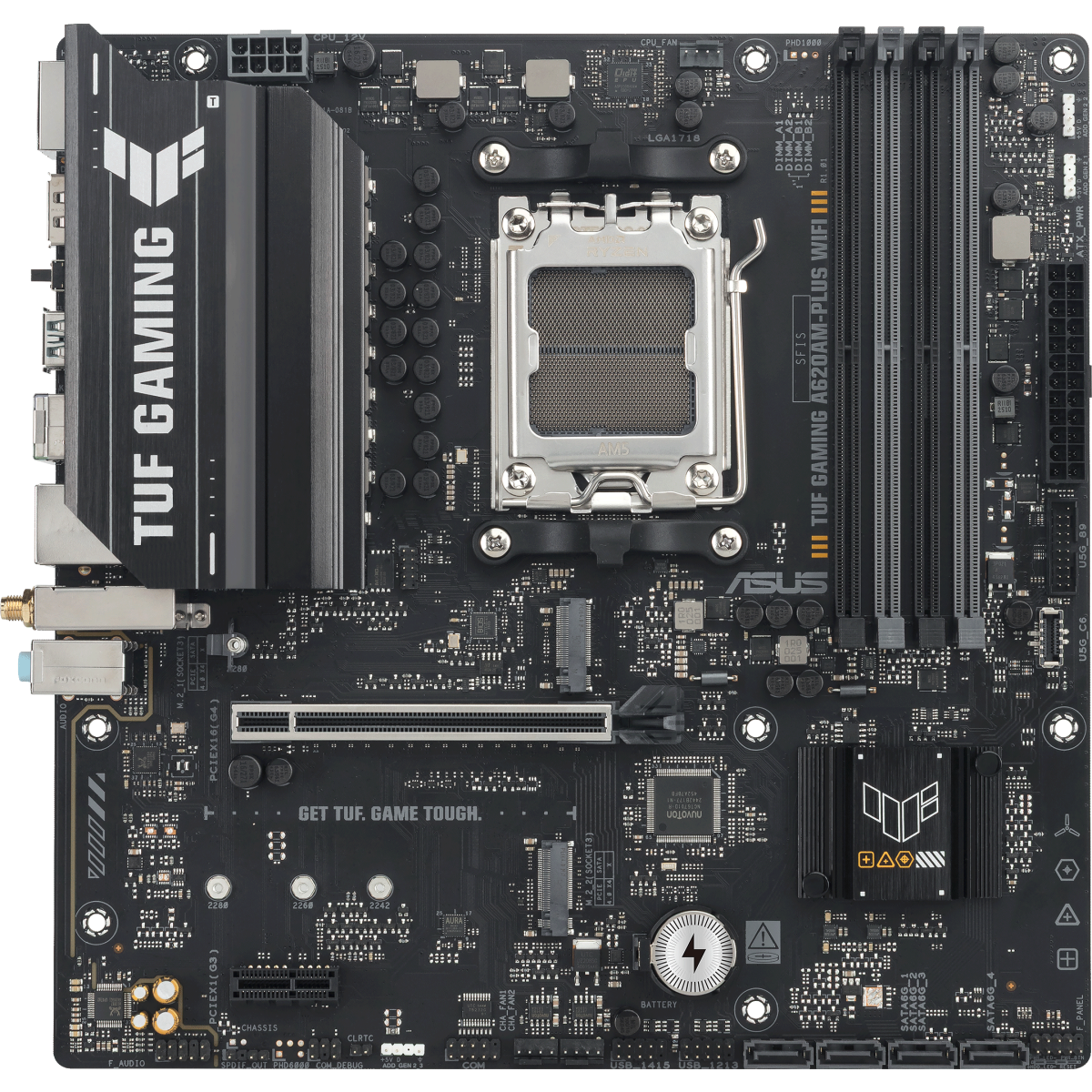 Материнская плата ASUS TUF GAMING A620AM-PLUS WIFI, AM5, AMD A620A, mATX