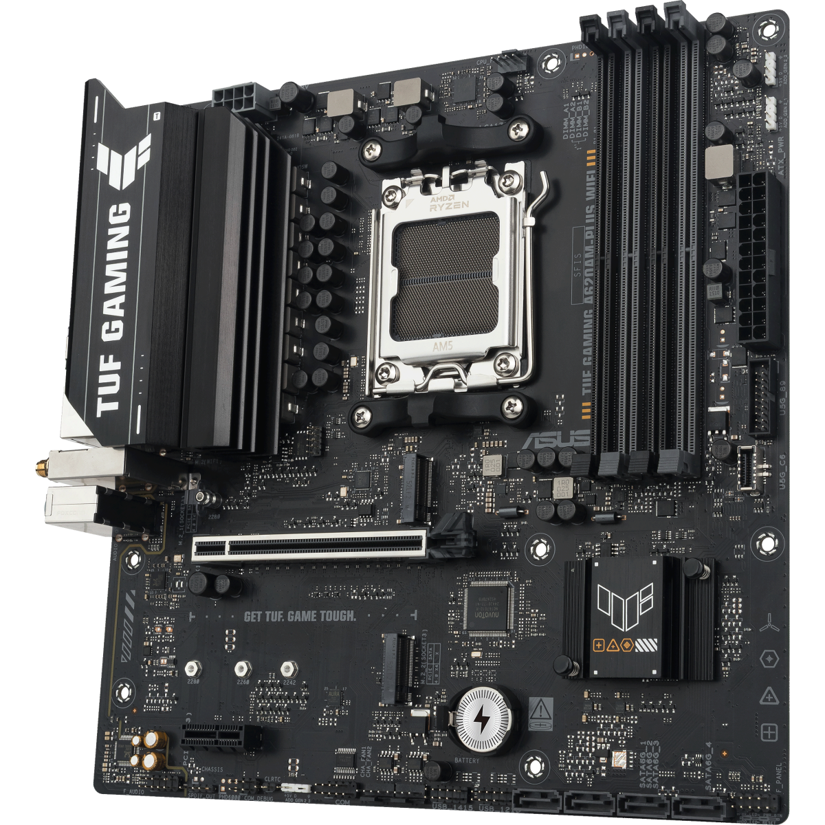 Материнская плата ASUS TUF GAMING A620AM-PLUS WIFI, AM5, AMD A620A, mATX — изображение 3