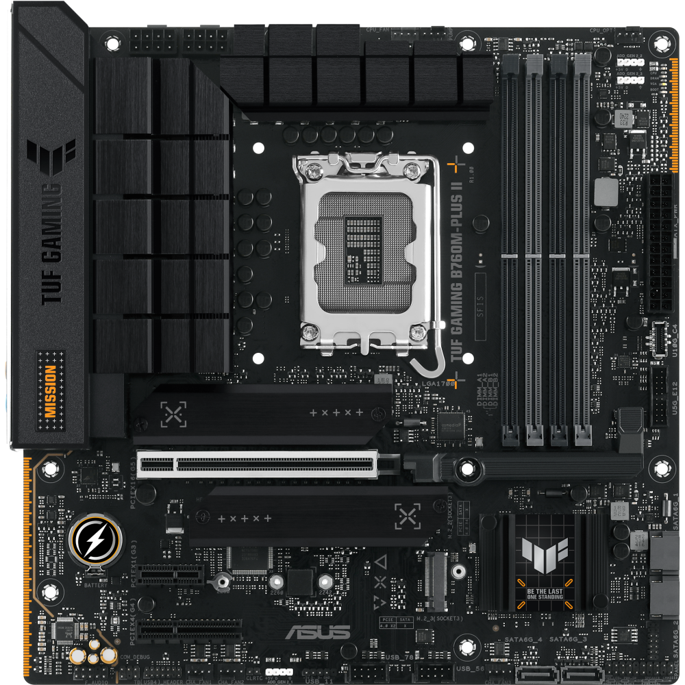 Материнская плата ASUS TUF GAMING B760M-PLUS II, LGA1700, Intel B760, mATX