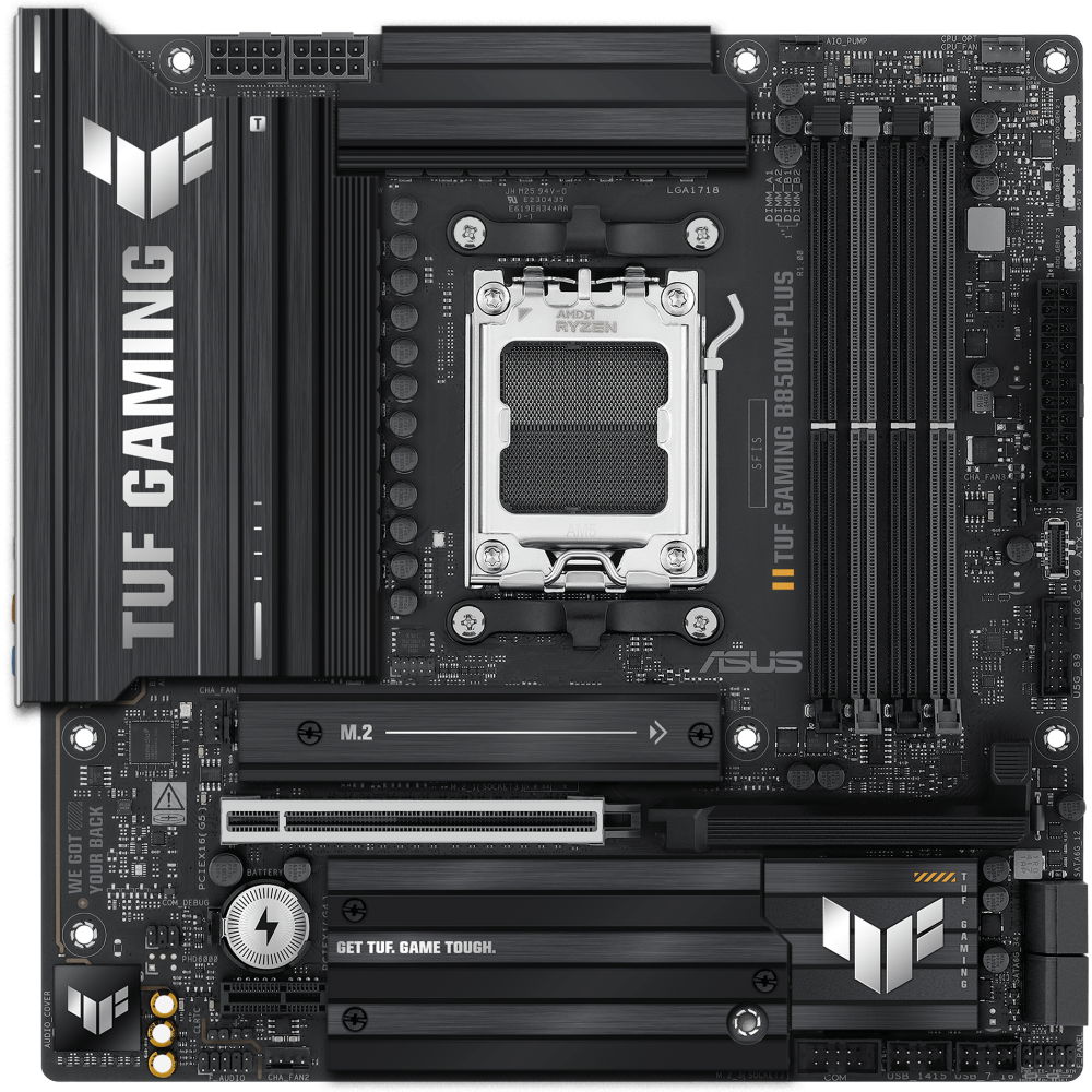 Материнская плата ASUS TUF GAMING B850M-PLUS, AM5, AMD B850, mATX