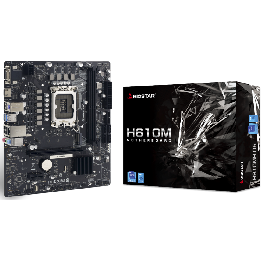 Материнская плата Biostar H610MH D5, LGA1700, Intel H610, mATX — изображение 4