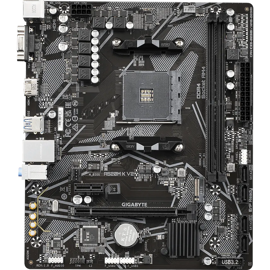 Материнская плата Gigabyte A520M K V2 (rev. 1.0/1.1)