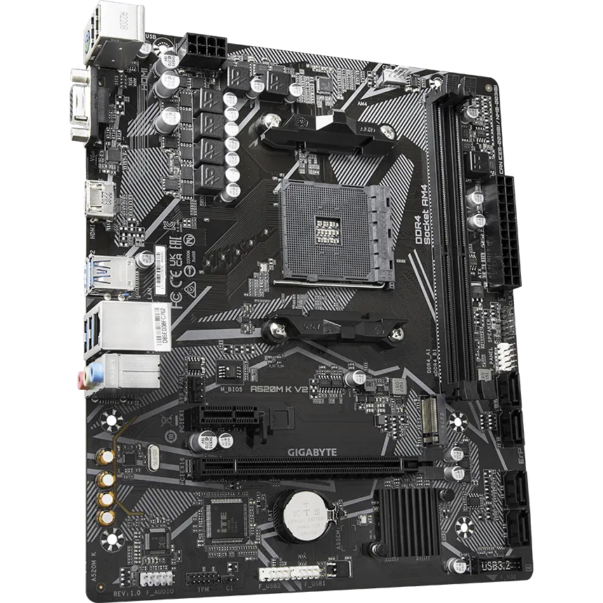 Материнская плата Gigabyte A520M K V2 (rev. 1.0/1.1) — изображение 2