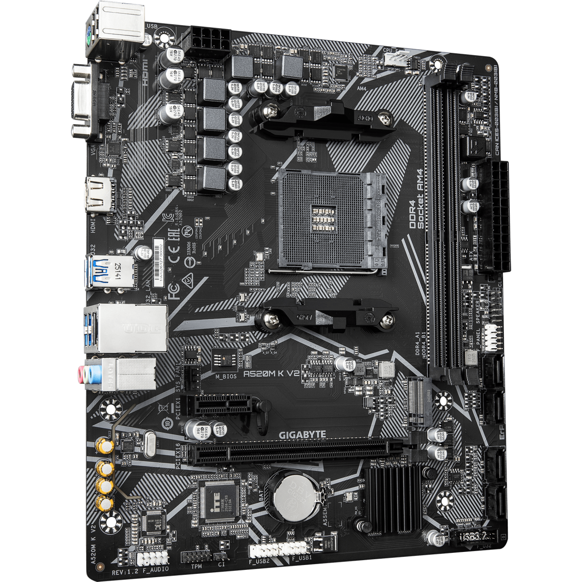 Материнская плата Gigabyte A520M K V2 (rev. 1.2) — изображение 2