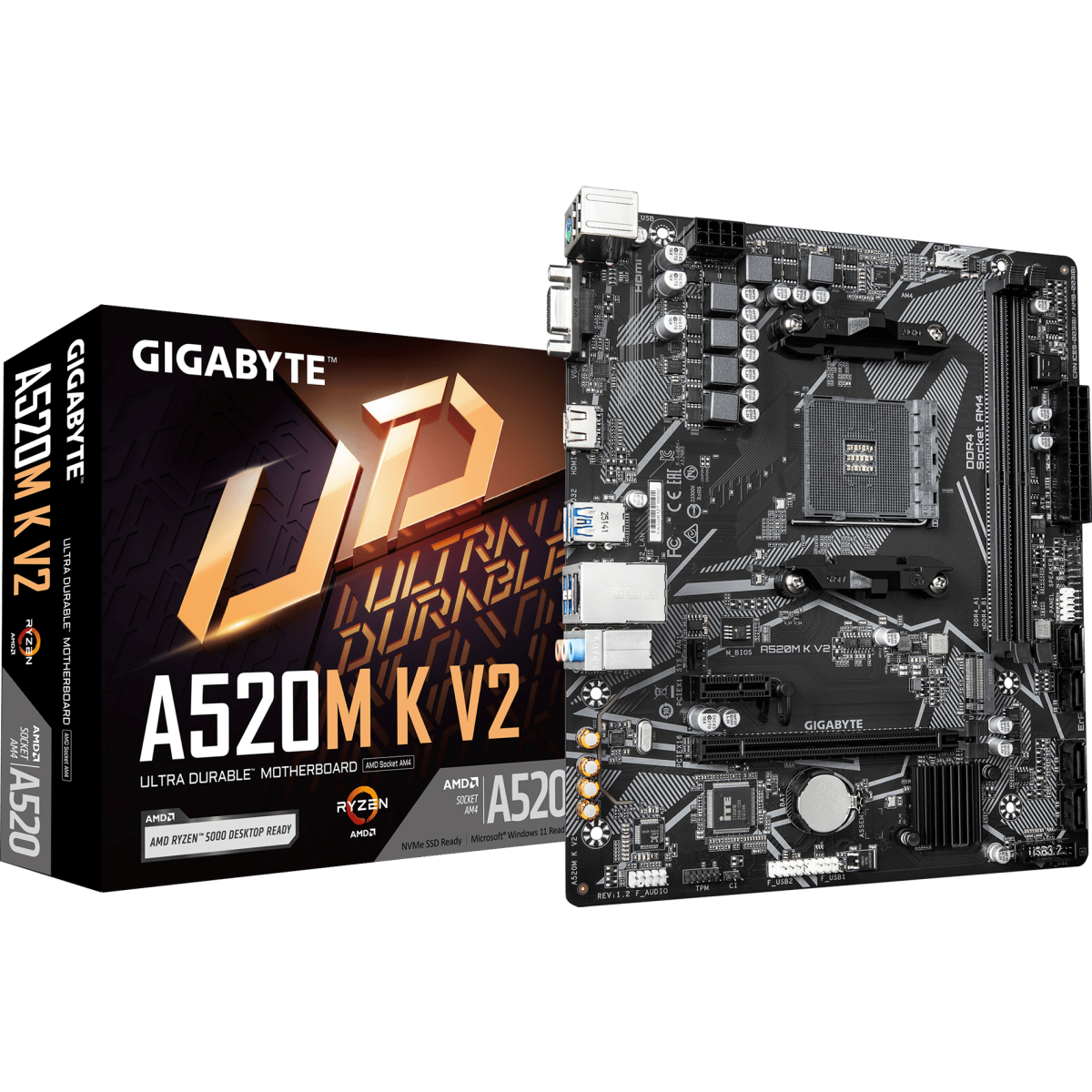Материнская плата Gigabyte A520M K V2 (rev. 1.2) — изображение 4