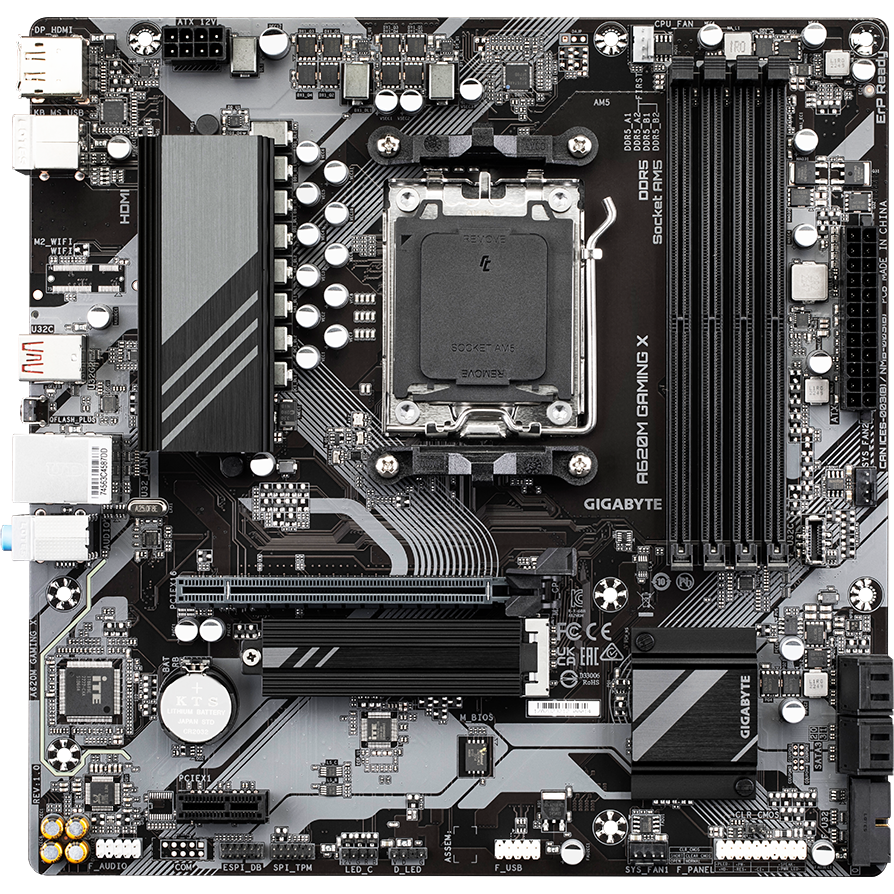 Материнская плата GIGABYTE A620M GAMING X, AM5, AMD A620, mATX