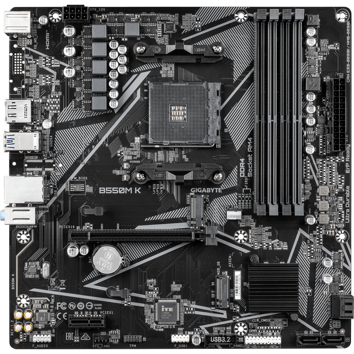 Материнская плата Gigabyte B550M K (rev. 1.2)