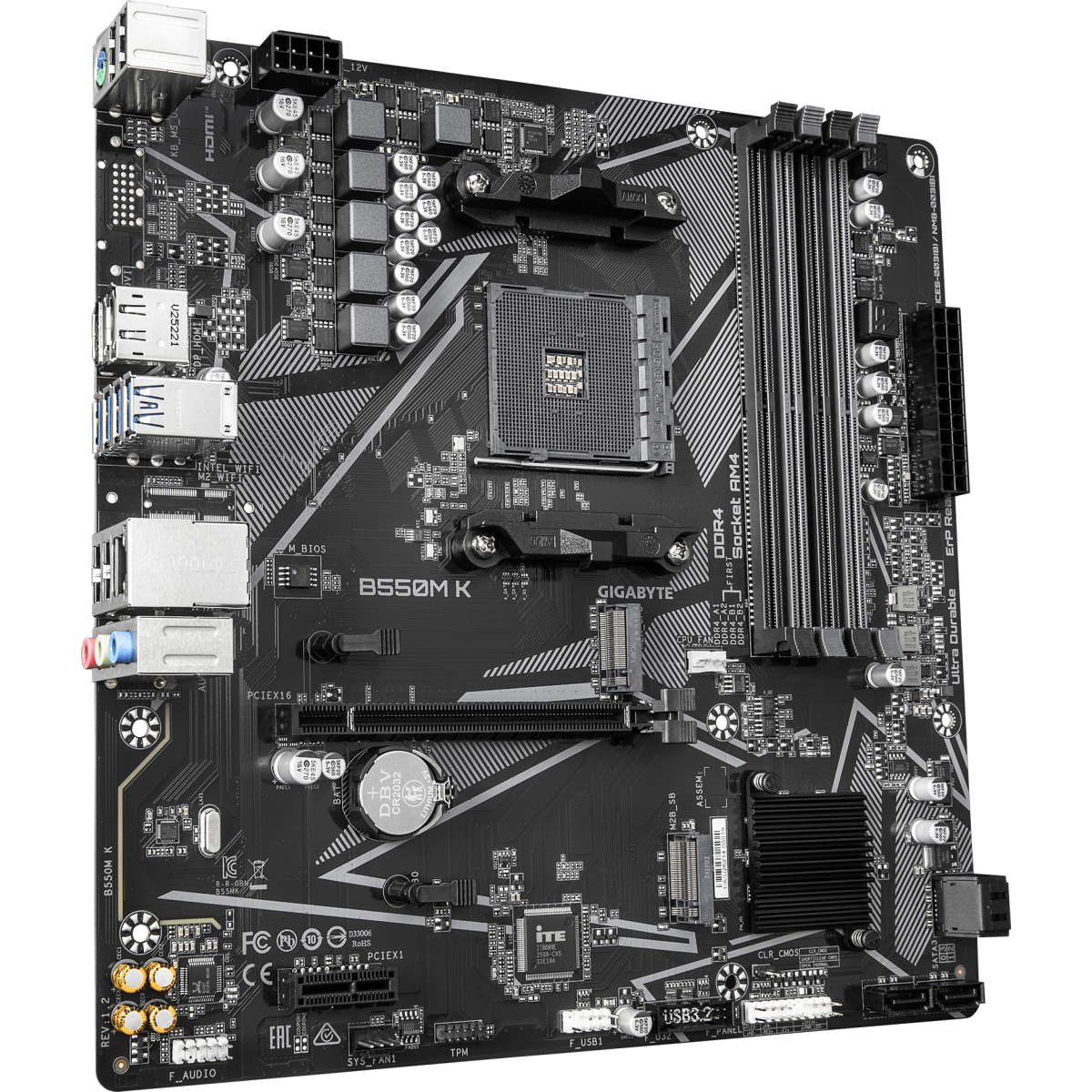 Материнская плата Gigabyte B550M K (rev. 1.2) — изображение 2
