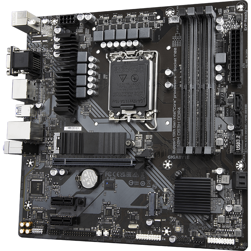 Материнская плата GIGABYTE B760M DS3H DDR4, LGA1700, Intel B760, mATX — изображение 3