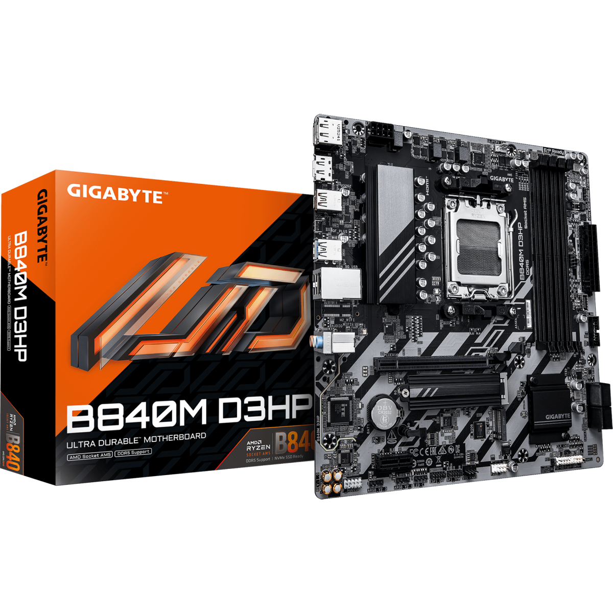 Материнская плата Gigabyte B840M D3HP — изображение 4