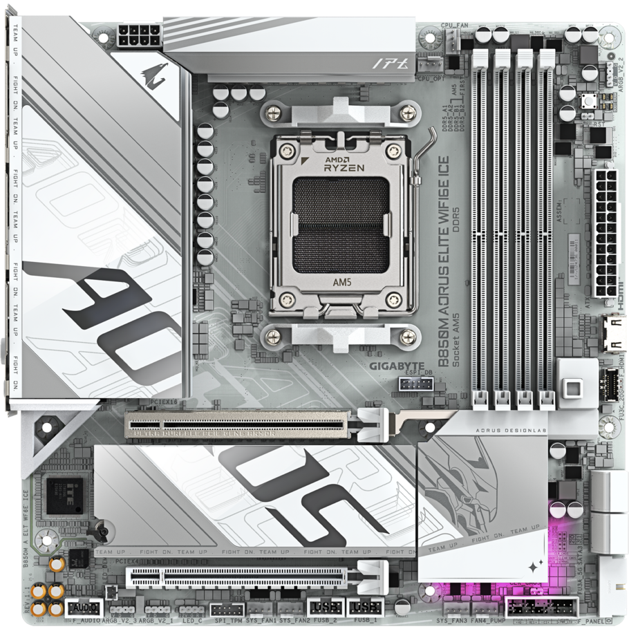 Материнская плата Gigabyte B850M AORUS ELITE WIFI6E ICE (rev. 1.1)