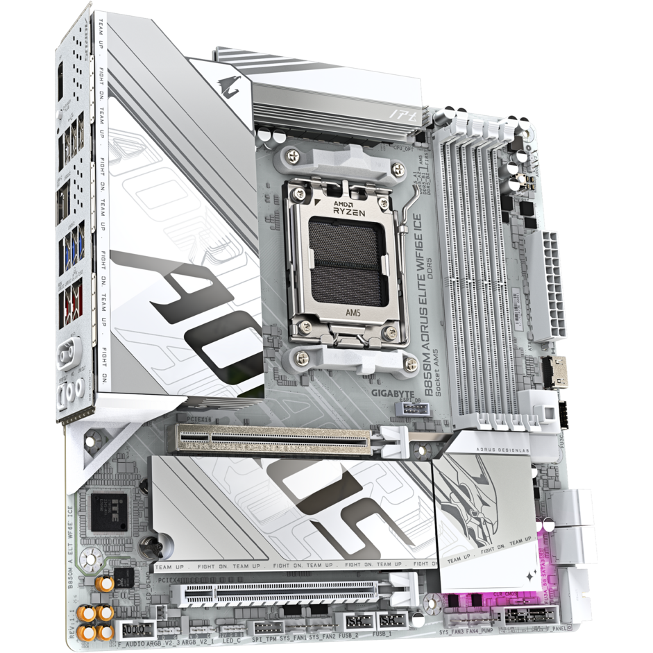 Материнская плата Gigabyte B850M AORUS ELITE WIFI6E ICE (rev. 1.1) — изображение 2