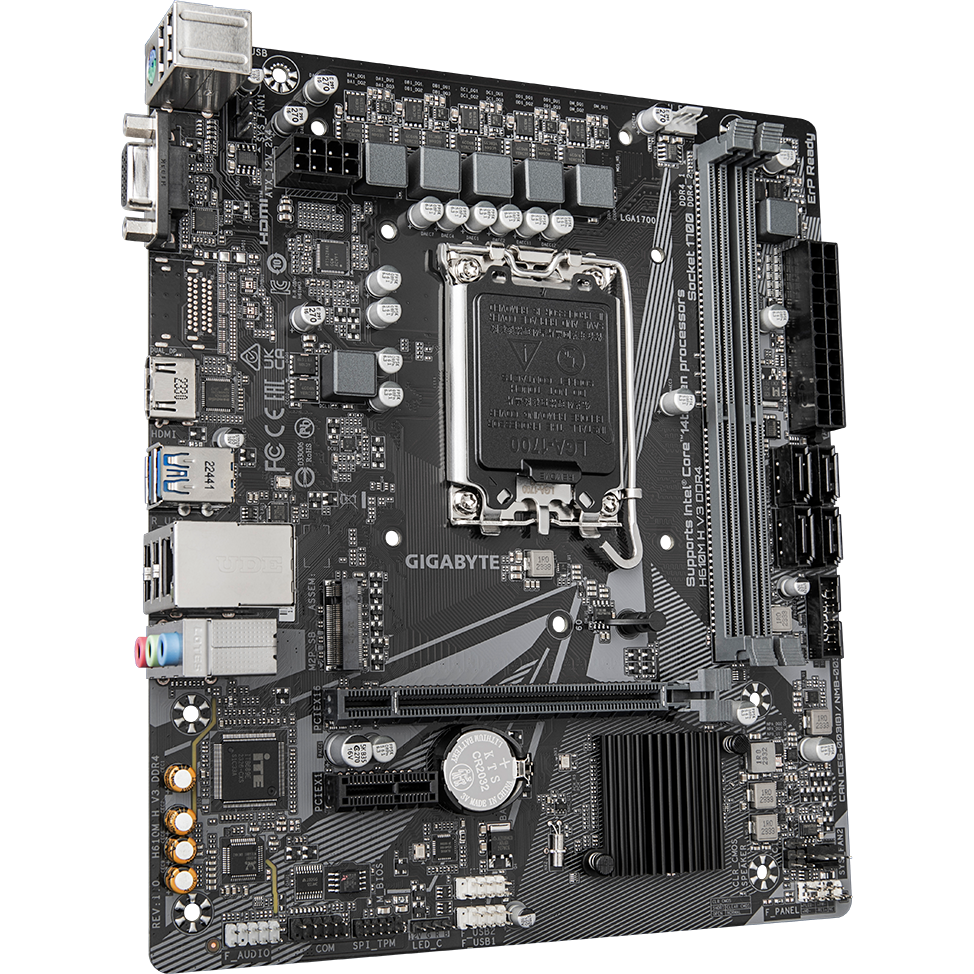 Материнская плата GIGABYTE H610M H V3 DDR4, LGA1700, Intel H610, mATX — изображение 2