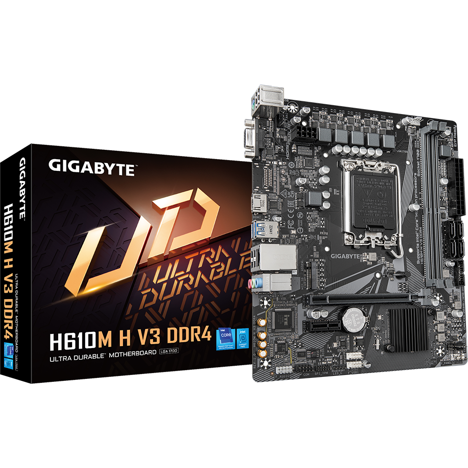Материнская плата GIGABYTE H610M H V3 DDR4, LGA1700, Intel H610, mATX — изображение 4