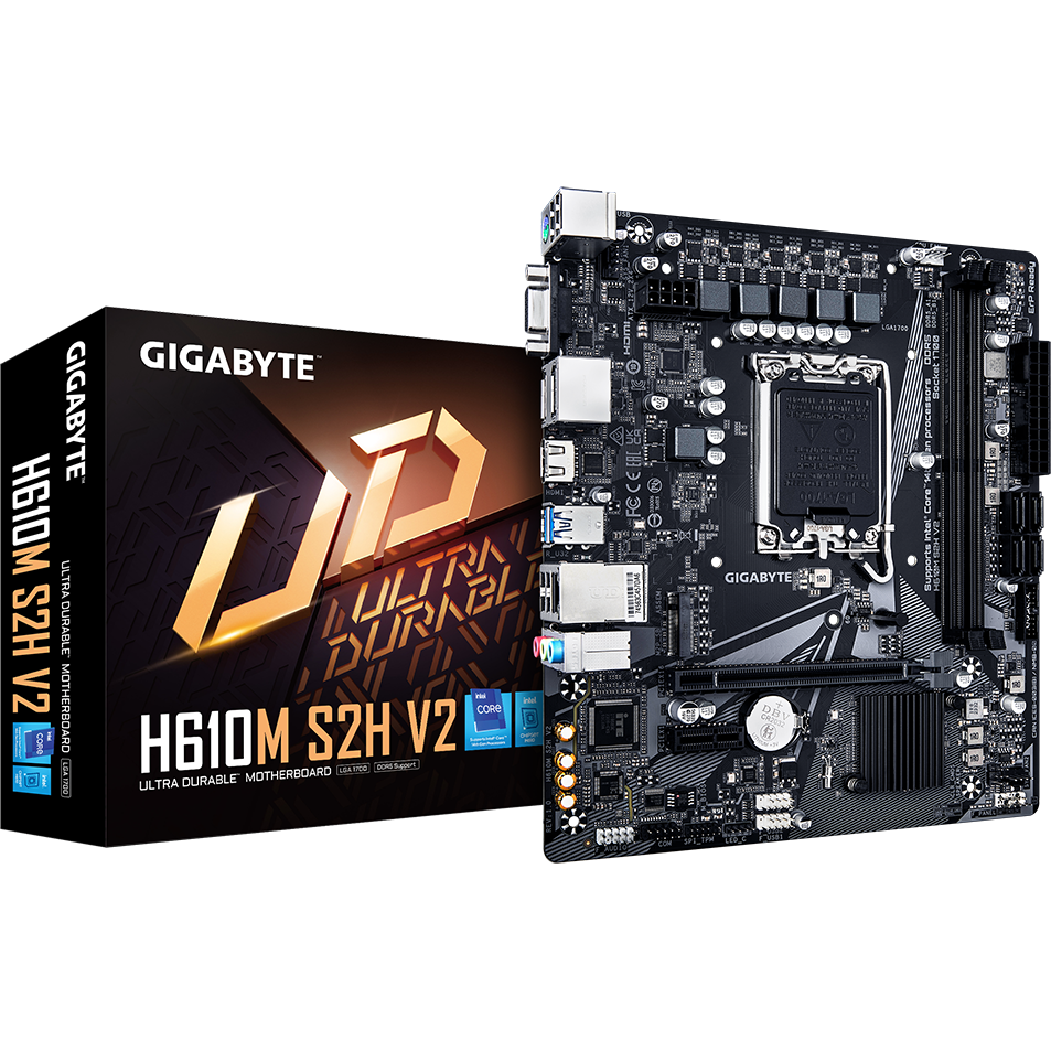 Материнская плата GIGABYTE H610M S2H V2, LGA1700, Intel H610, mATX — изображение 4