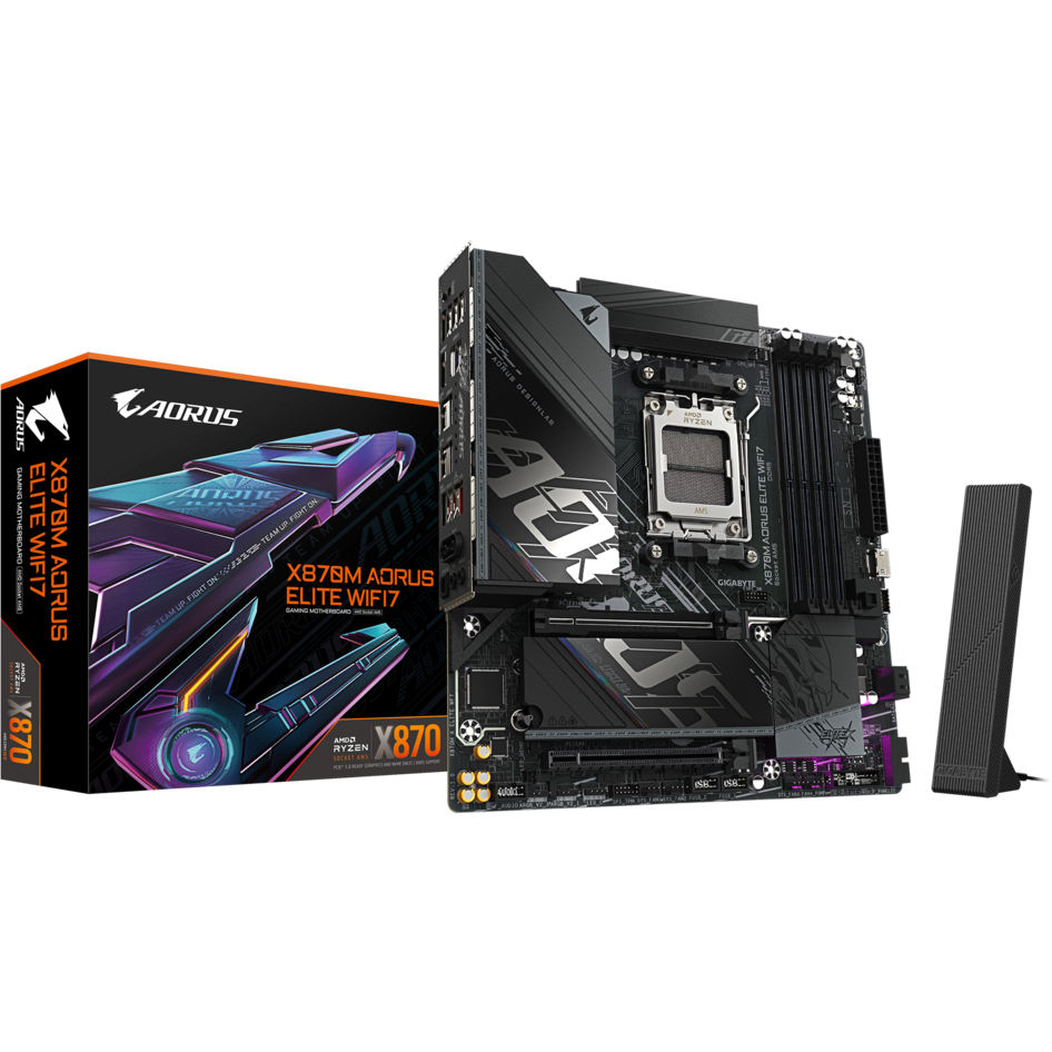 Материнская плата GIGABYTE X870M AORUS ELITE WIFI7, AM5, AMD X870, mATX — изображение 5