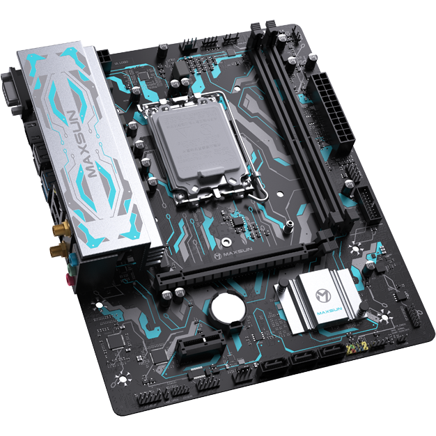 Материнская плата MAXSUN MS-B760M GAMING WIFI GANK V2, LGA1700, Intel B760, mATX — изображение 2