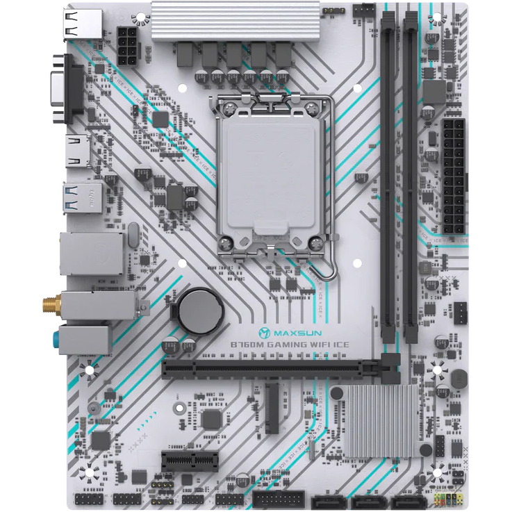 Материнская плата MAXSUN MS-B760M GAMING WIFI ICE, LGA1700, Intel B760, mATX