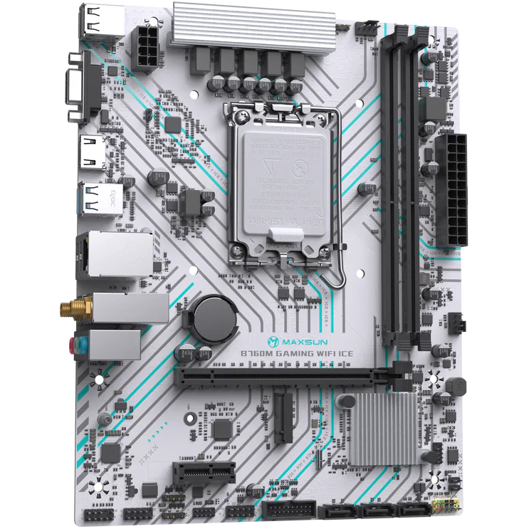 Материнская плата MAXSUN MS-B760M GAMING WIFI ICE, LGA1700, Intel B760, mATX — изображение 2