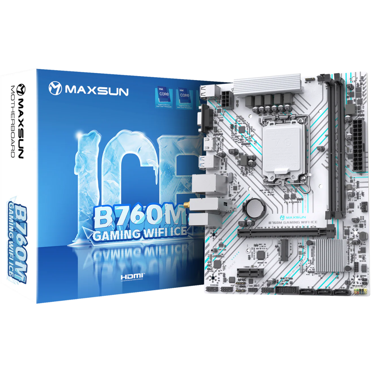 Материнская плата MAXSUN MS-B760M GAMING WIFI ICE, LGA1700, Intel B760, mATX — изображение 4