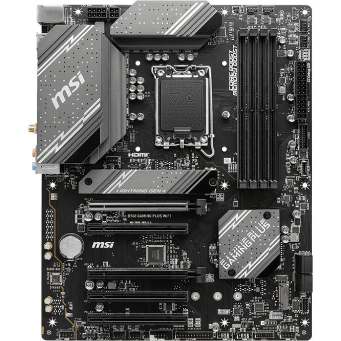 Материнская плата MSI B760 GAMING PLUS WIFI, LGA1700, Intel B760, ATX
