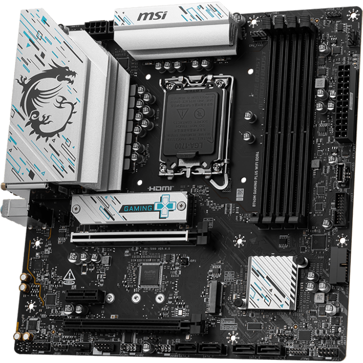 Материнская плата MSI B760M GAMING PLUS WIFI DDR4, LGA1700, Intel B760, mATX — изображение 2