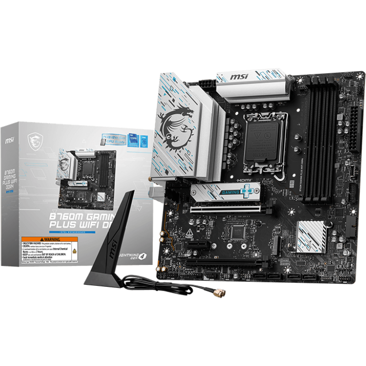 Материнская плата MSI B760M GAMING PLUS WIFI DDR4, LGA1700, Intel B760, mATX — изображение 5