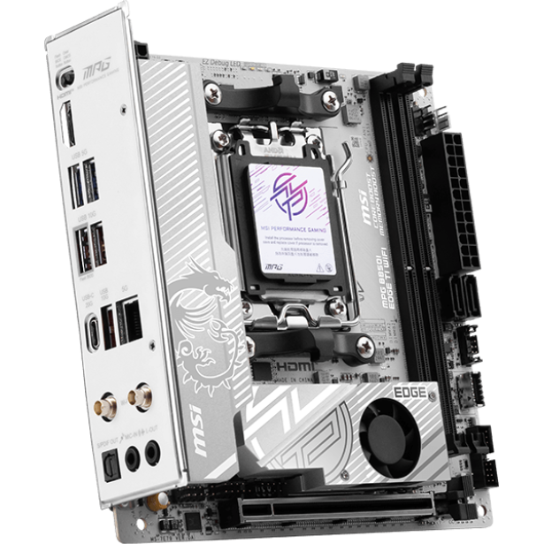 Материнская плата MSI MPG B850I EDGE TI WIFI, AM5, AMD B850, Mini-ITX — изображение 3