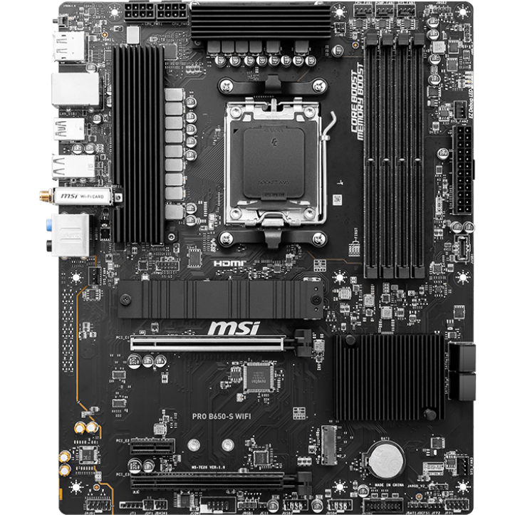 Материнская плата MSI PRO B650-S WIFI, AM5, AMD B650, ATX