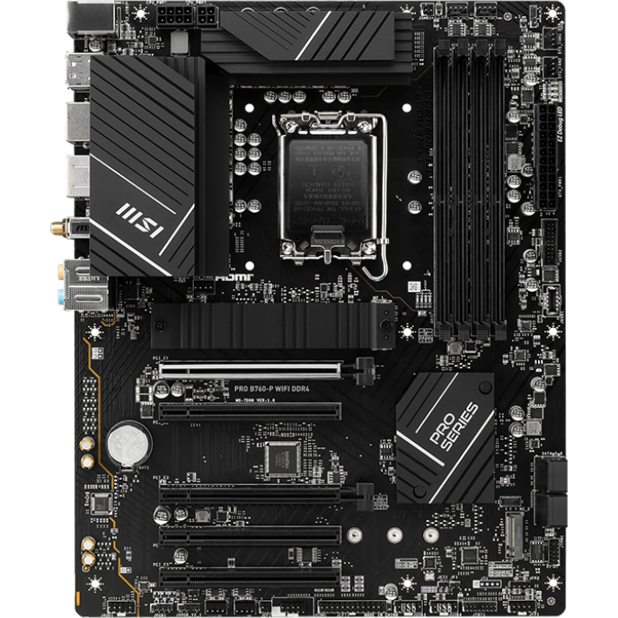 Материнская плата MSI PRO B760-P WIFI DDR4, LGA1700, Intel B760, ATX