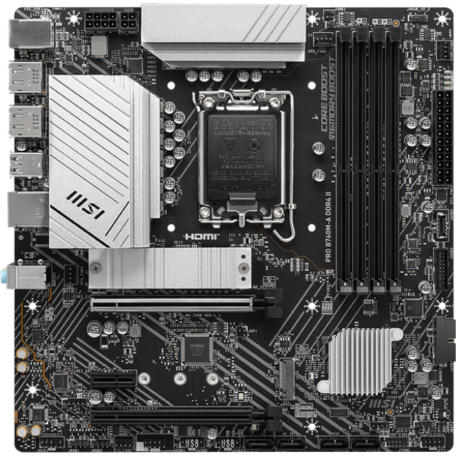 Материнская плата MSI PRO B760M-A DDR4 II, LGA1700, Intel B760, mATX