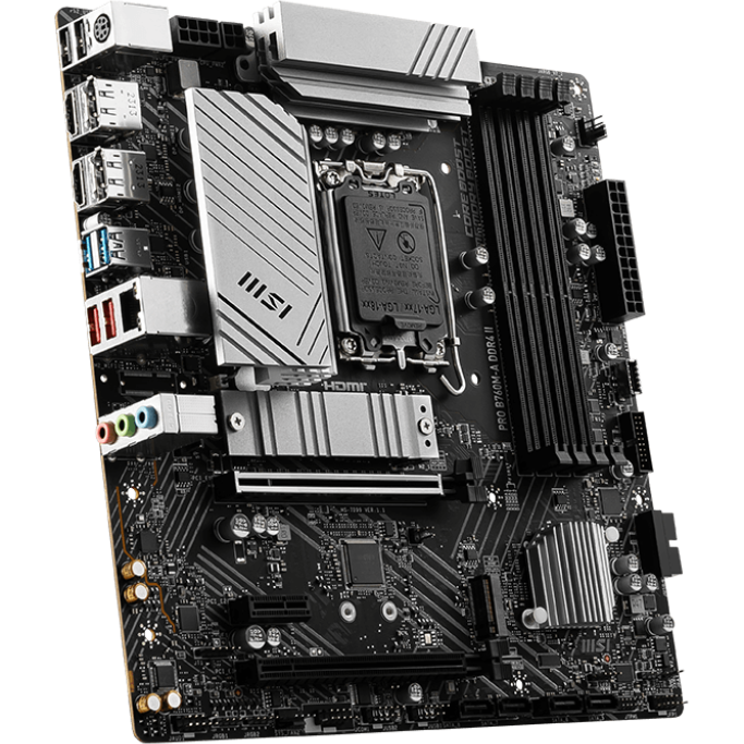 Материнская плата MSI PRO B760M-A DDR4 II, LGA1700, Intel B760, mATX — изображение 3