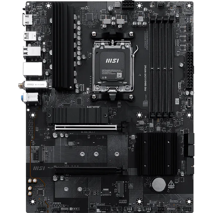 Материнская плата MSI PRO B840-S EVO WIFI6E, AM5, AMD B840, ATX