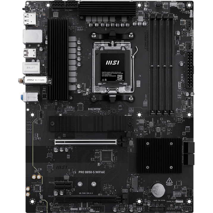 Материнская плата MSI PRO B850-S WIFI6E, AM5, AMD B850, ATX