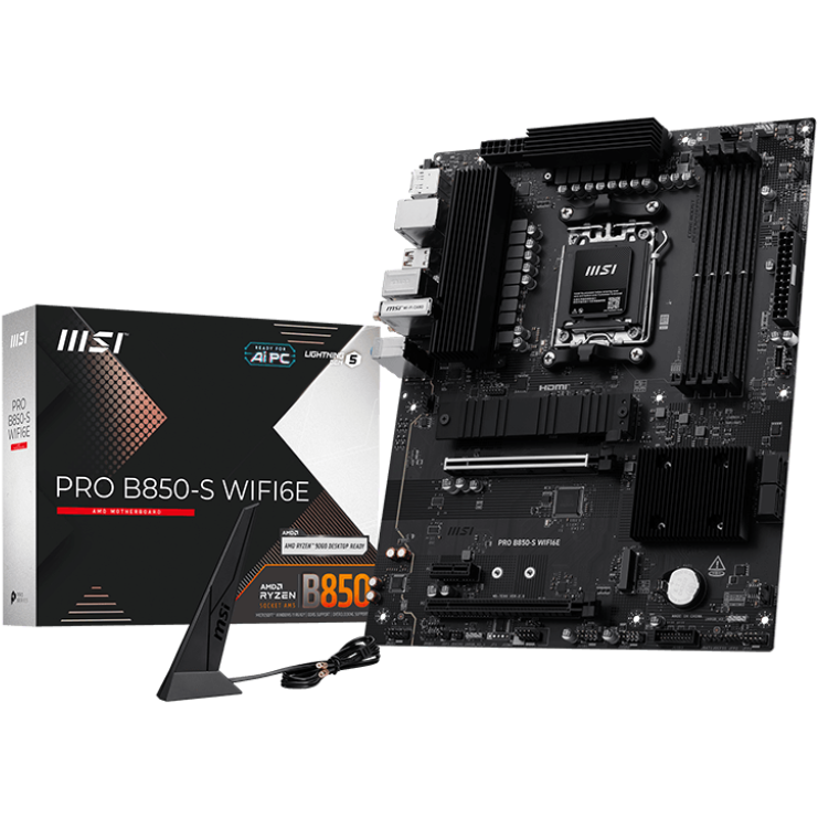 Материнская плата MSI PRO B850-S WIFI6E, AM5, AMD B850, ATX — изображение 5