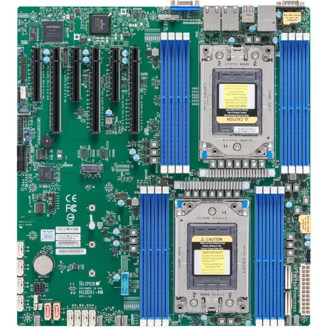 Материнская плата Supermicro MBD-H12DSI-N6-B, SP3, Нет (SOC), E-ATX