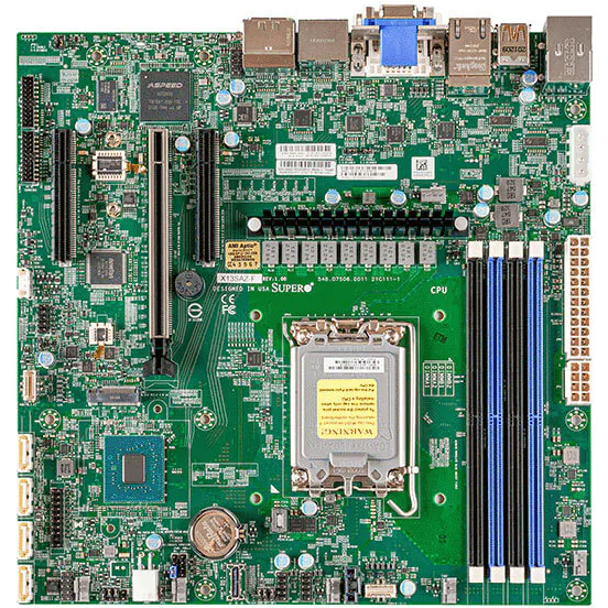 Материнская плата Supermicro MBD-X13SAZ-F-B, LGA1700, Intel R680E, mATX
