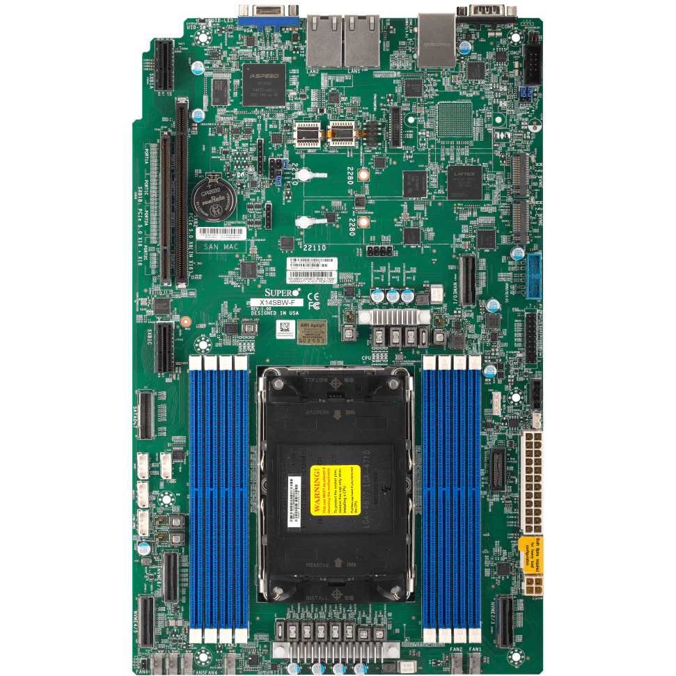 Материнская плата Supermicro MBD-X14SBW-F-B, LGA4710, Нет (SOC), Нестандартный