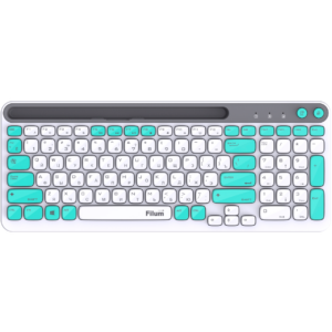 Мембранная клавиатура Filum FL-WKB15, USB, Bluetooth, Бело-мятный [FL-WKB15]