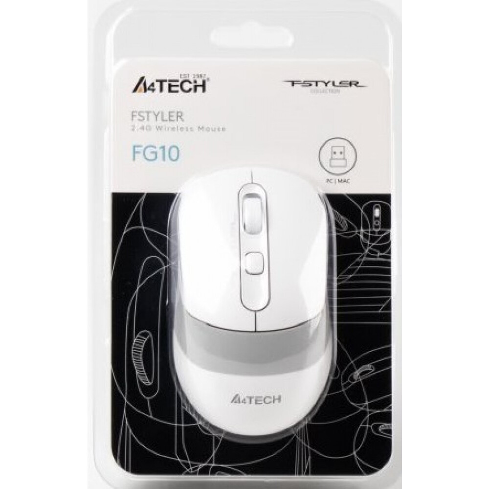 Мышь A4Tech Fstyler FG10 White/Grey — изображение 5