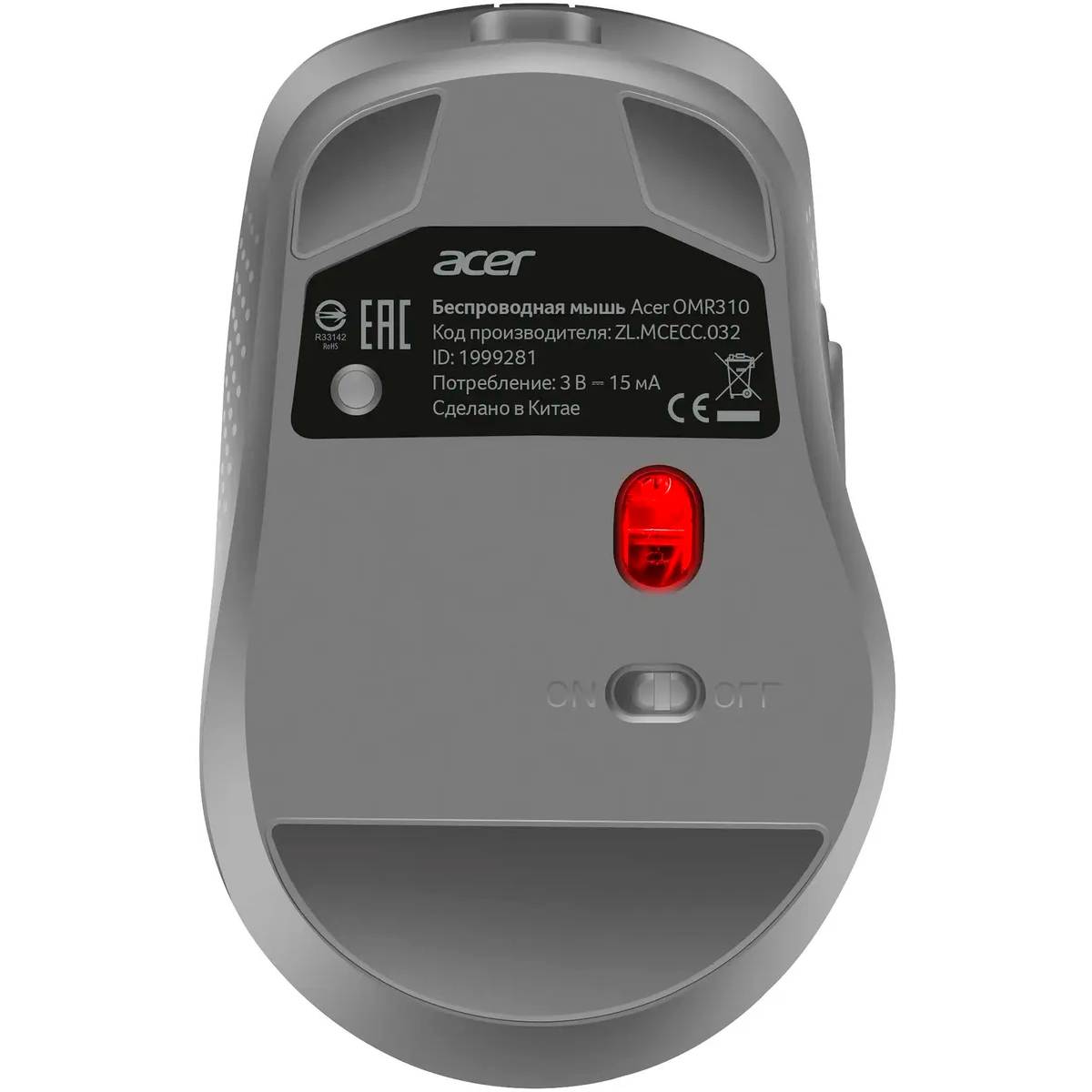 Мышь Acer OMR310 Grey — изображение 2