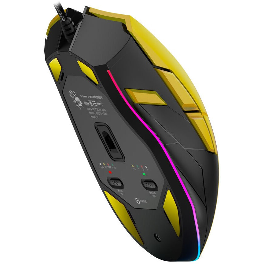 Мышь Bloody W70 Max Punk Yellow/Black — изображение 8