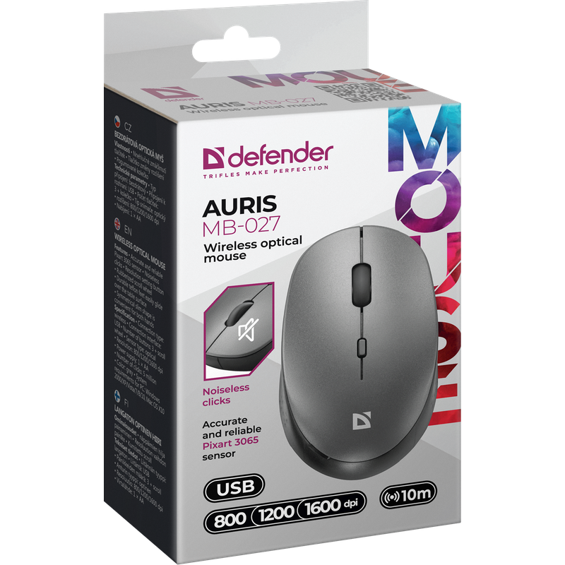 Мышь Defender Auris MB-027 Grey (52029) — изображение 4