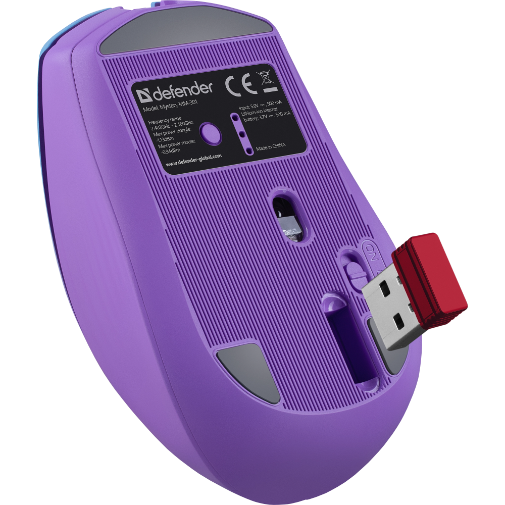 Мышь Defender Mystery MM-301 Purple (52301) — изображение 6