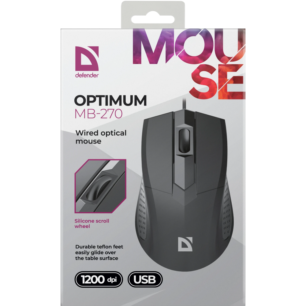 Мышь Defender Optimum MB-270 Black (52271) — изображение 4