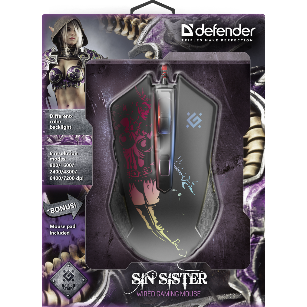 Мышь Defender Sin'Sister GM-933 Black (52933) — изображение 3