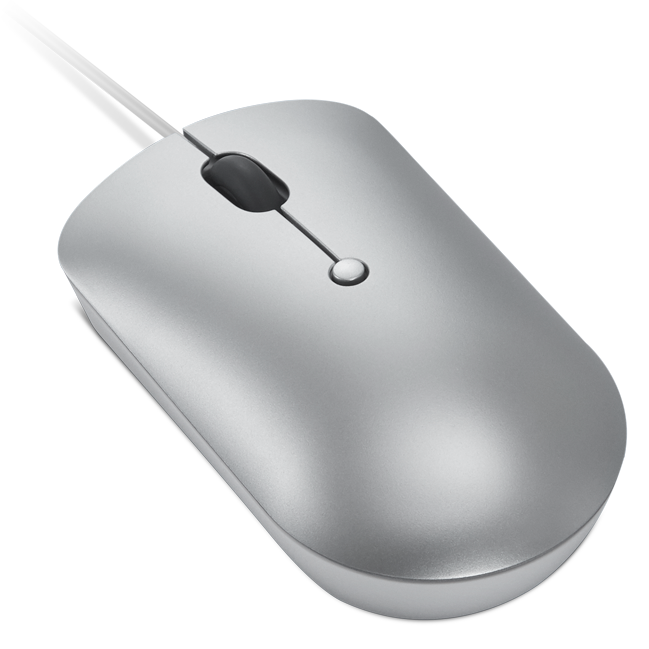 Мышь Lenovo 540 USB-C Wired Compact Cloud Grey — изображение 2