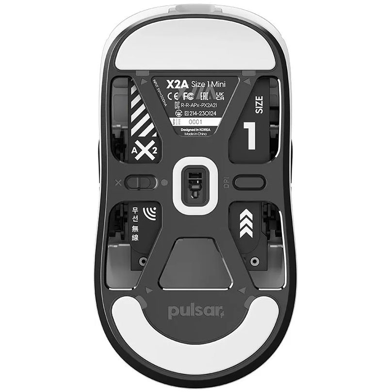 Мышь Pulsar X2 A Wireless Size 1 (Mini) Black/White — изображение 4