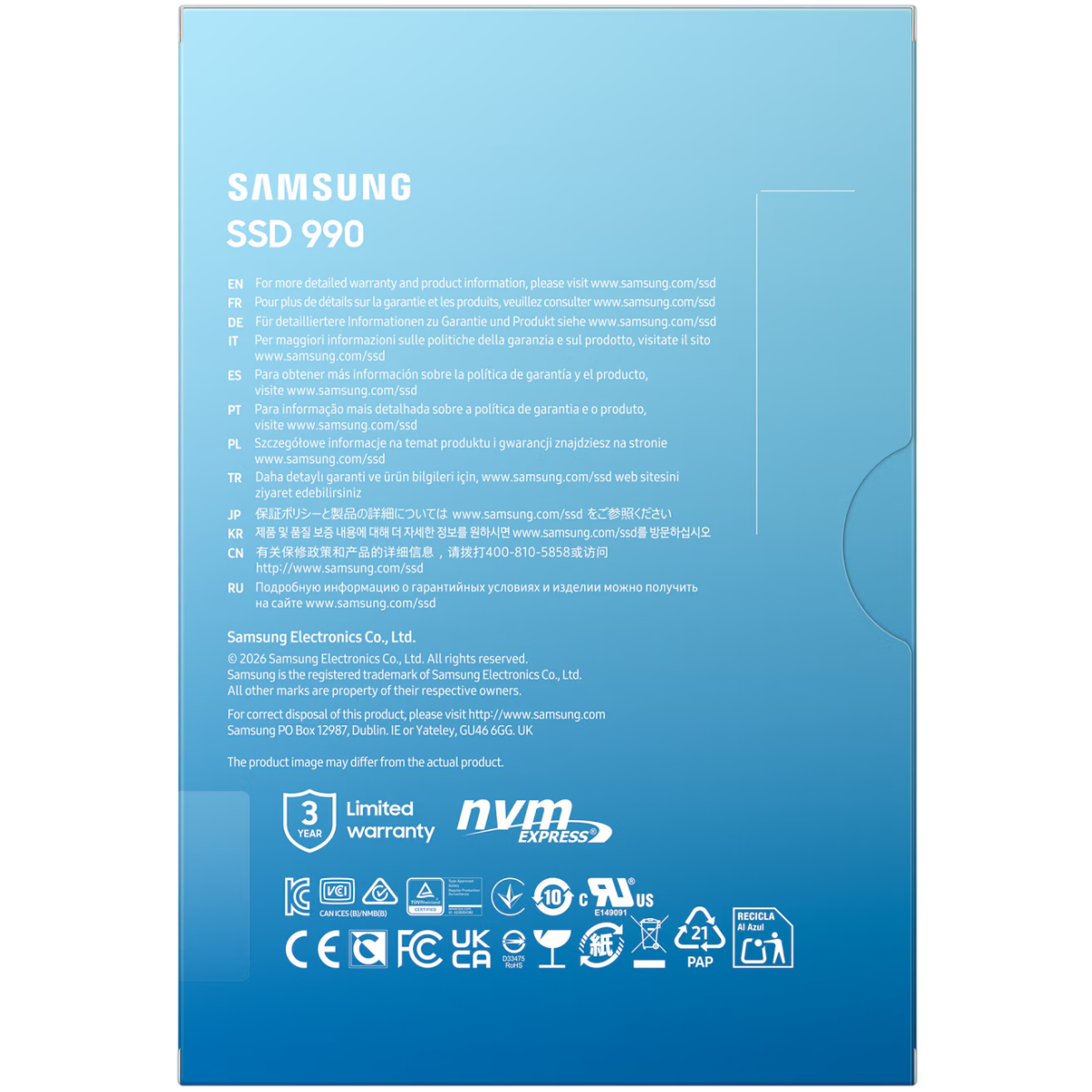 Накопитель SSD 1TB Samsung 990 (MZ-V9V1T0BW) — изображение 7