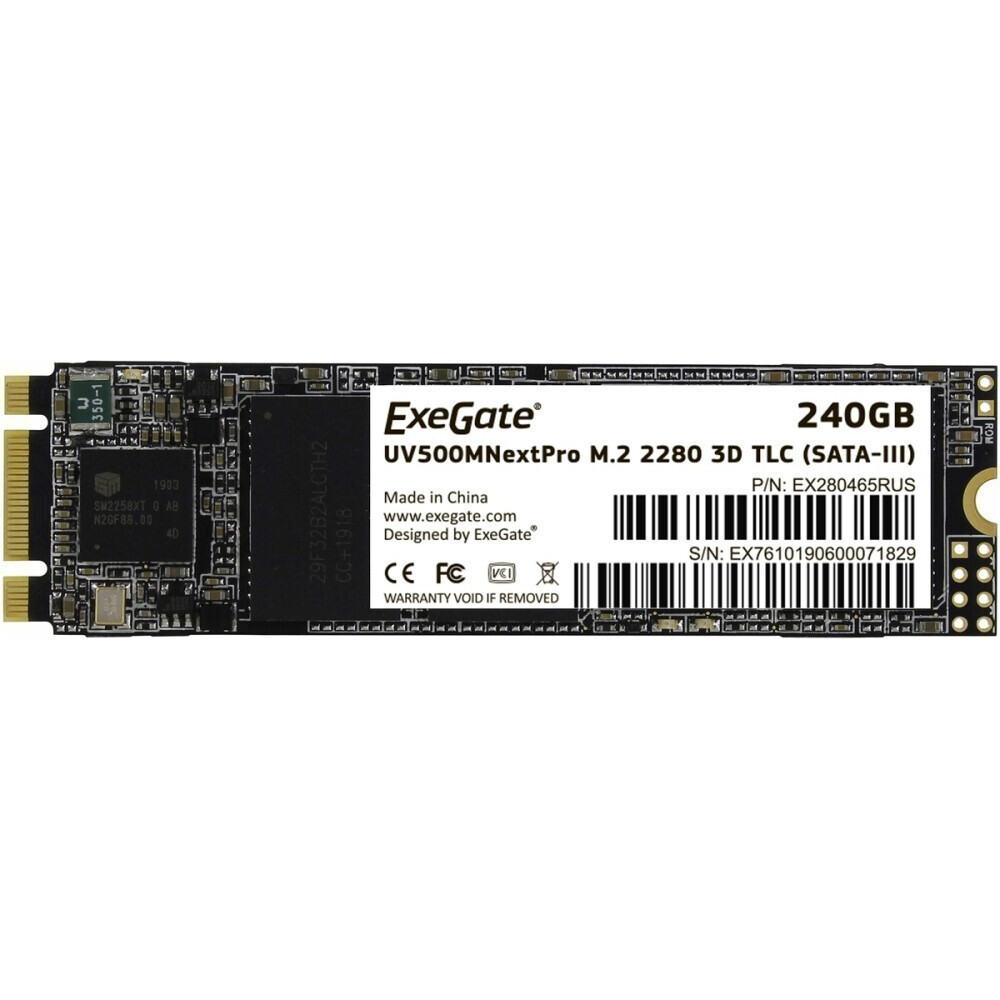 Накопитель SSD 240GB ExeGate NextPro M.2 (UV500TS240)